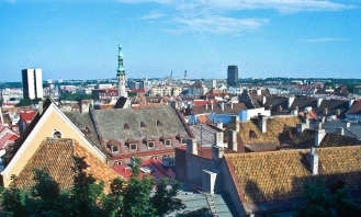 Dachlandschaft von Tallinn, Estland